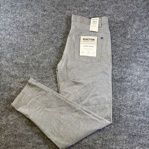 Kenneth Cole Reaction Men's 5-Pocket Slim Fit Pants 31W 30L Gray Canvas NWT
